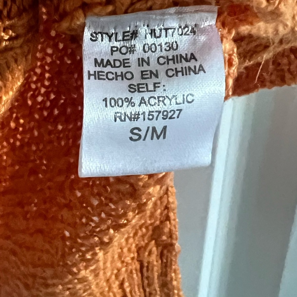 Hyped Unicorn Orange Open Knit Sweater - Picture 3 of 5